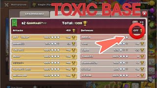 377 trophies😱😱 | Th18 legend 3 base link | TOXIC BASE | GORKHALI GAMING screenshot 4