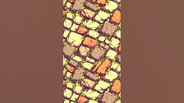 Animated Texture Loop – Stylized Stone & Grass Pattern | 3D Seamless Background at 60FPS | Enjoy