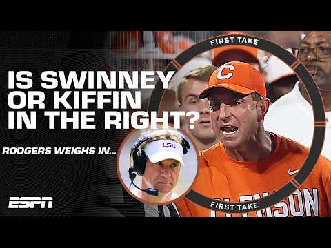 Jordan Rodgers responds to Dabo Swinney: ‘IT’S FOUL!’ 🗣️ | First Take