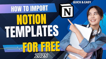 How to Import ANY Notion Template  - QUICK & EASY TUTORIAL