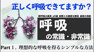 【呼吸の常識・非常識 Part.1】正しく呼吸できていますか？【理想的な呼吸を得るシンプルな方法】