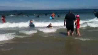 Levi bodyboarding