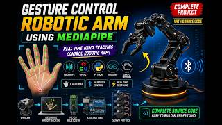 Gesture-Controlled Robotic Arm Using MediaPipe | Arduino + Python Complete Project