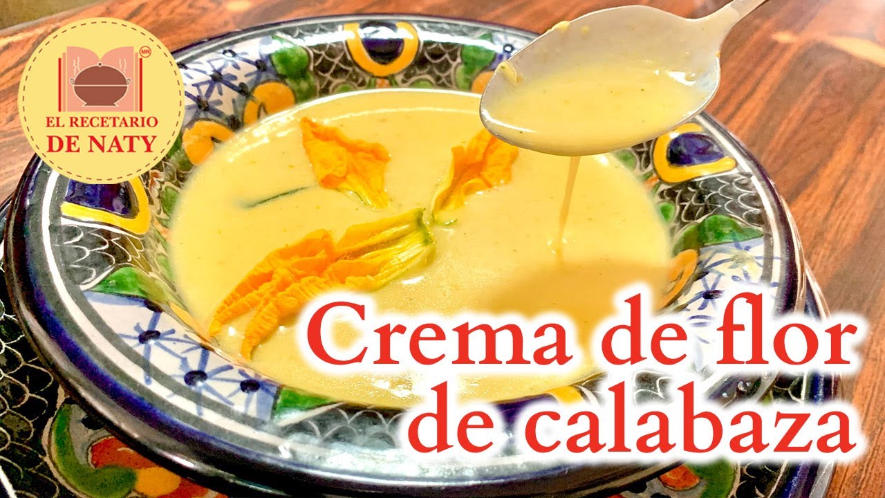 como hacer #crema de flores de #calabaza calientita 🥣🤓😋