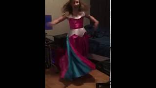 Color-changing sleeping beauty dress