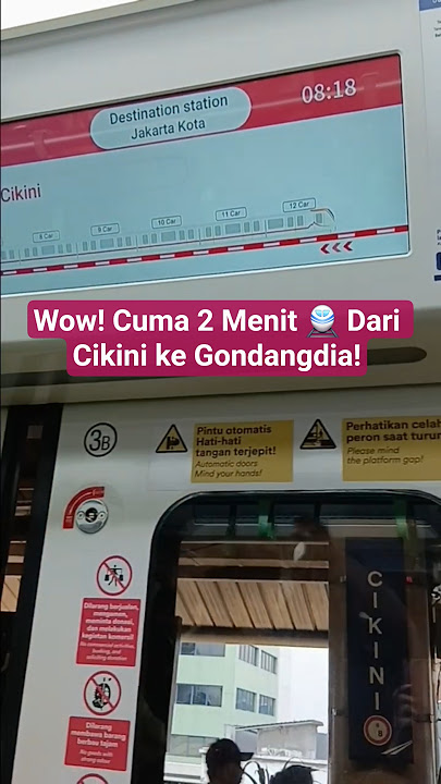 Berangkat Cikini 8.18 → Tiba Gondangdia 8.20 🚆 KRL Kilat!