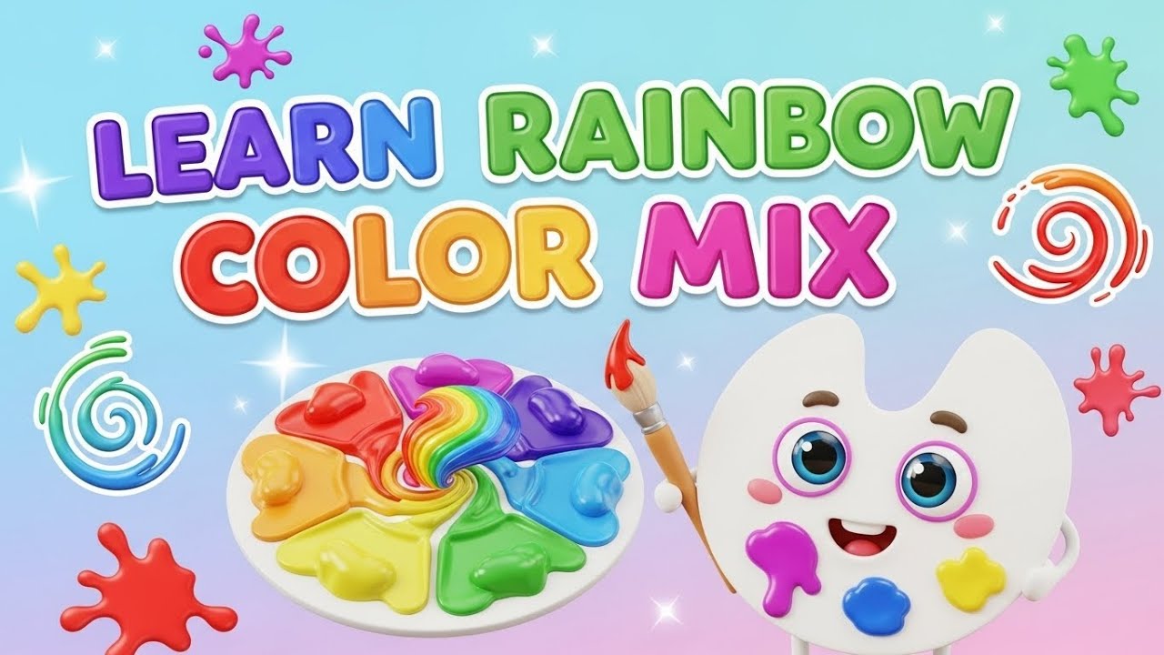 Learn Rainbow Color Mix 🌈✨🎨 | Kids Fantasy Song | Learn Colors in a Magical Rainbow Mixing Adventure