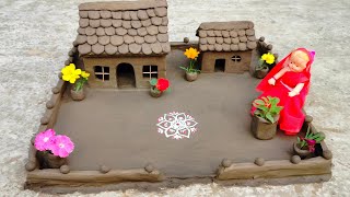 How to make miniature clay house||Miniature house||clay ideas
