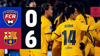 ROSENGARD 0 vs FC BARCELONA 6 | UEFA WOMEN'S CHAMPIONS LEAGUE 🔵🔴
