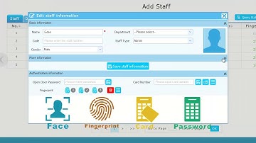 Anson Safesmart easy software to finish setup add staff, card, fingerprint and face