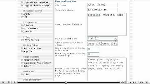 How to install Post-Nuke from Fantastico - Fantastico Tutorials