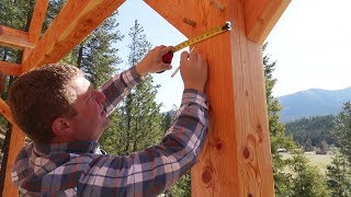 how to square a timber frame house