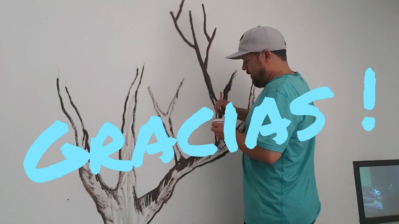 ÁRBOL DE PARED PINTEMOSLO JUNTOS PASO A PASO ! # 156, image size:1280x720