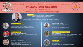 VALEDICTORY SESSION: Ten Day Online Workshop on Advanced Legal Research Methodology