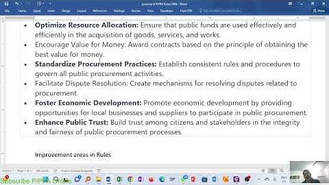 purpose of PPRA and improvement PIPFA Online solved paper summer 2023 PFM