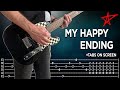 Avril Lavigne My Happy Ending Guitar Cover With Tabs On Screen 4K UHD