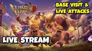 Live Attacks Clash Of Clans With @GAMERBOYHAPPY  | Visiting Your Base