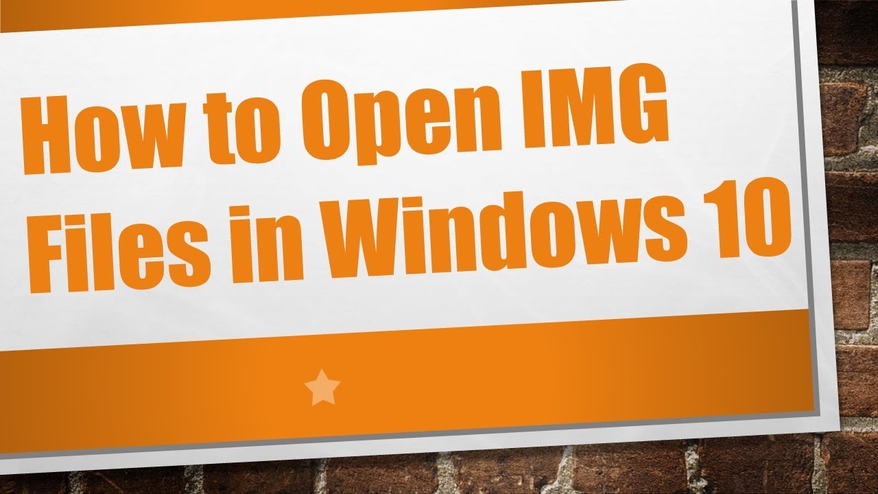 How to Open IMG Files in Windows 10 - YouTube