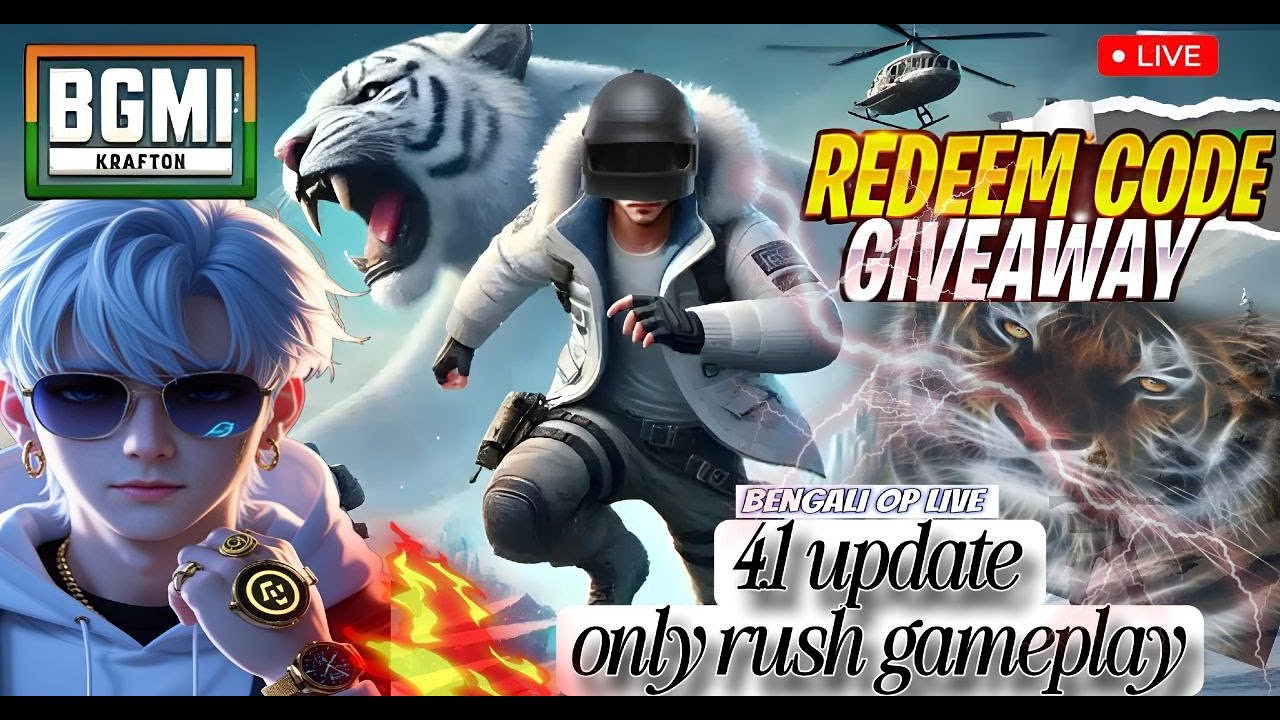 “BGMI RUSH GAMEPLAY 💀 | NEW UPDATE 4.1 | BENGALIOPLIVE” 