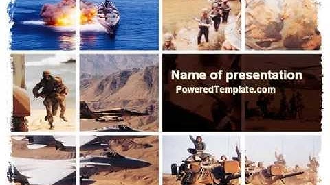 War Conflicts Collage PowerPoint Template by PoweredTemplate.com