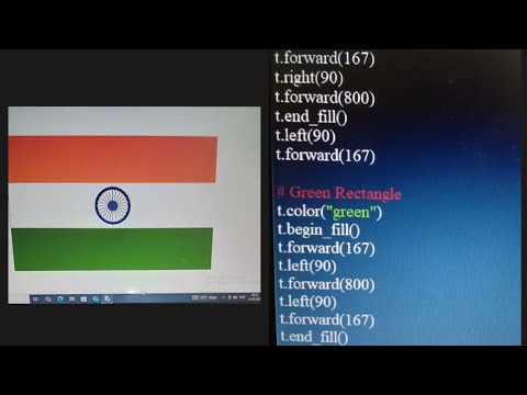Create a Indian Flag using Python | Chill with python 😃