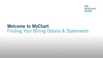 Welcome to MyChart: Finding Your Billing Details and Statements