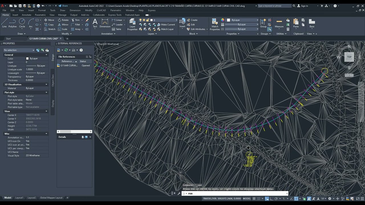 G11A49 CURVA CIVIL CAD