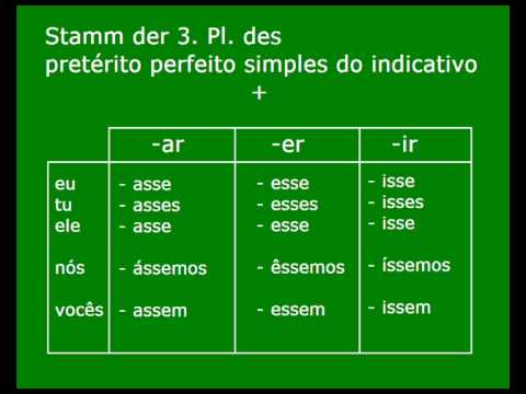 conjugação do pretérito imperfeito do conjuntivo - YouTube