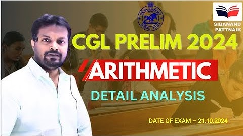 OSSC CGL 2024 Prelims Exam Solution 💯 | Arithmetic Answer key and detailed Solutions | OSSC CGL 2024