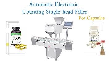 Automatic Electronic Counting Medicine Capsules Single head Bottle Filling Machine
