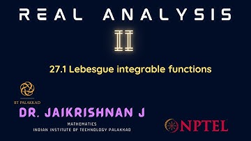 27.1 Lebesgue integrable functions