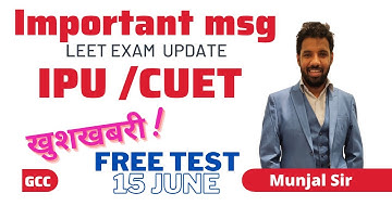 IPU LEET & CUET LEET MOCK TEST ASPRIANTS KE LIYE IMPORTANT AND OPEN FREE TEST 15 JUNE 2022 DIPLOMA