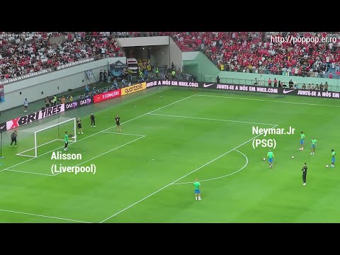 Neymar.Jr Crazy shooting practice,South Korea fans shout and cheer 20220602 South Korea vs Brazil