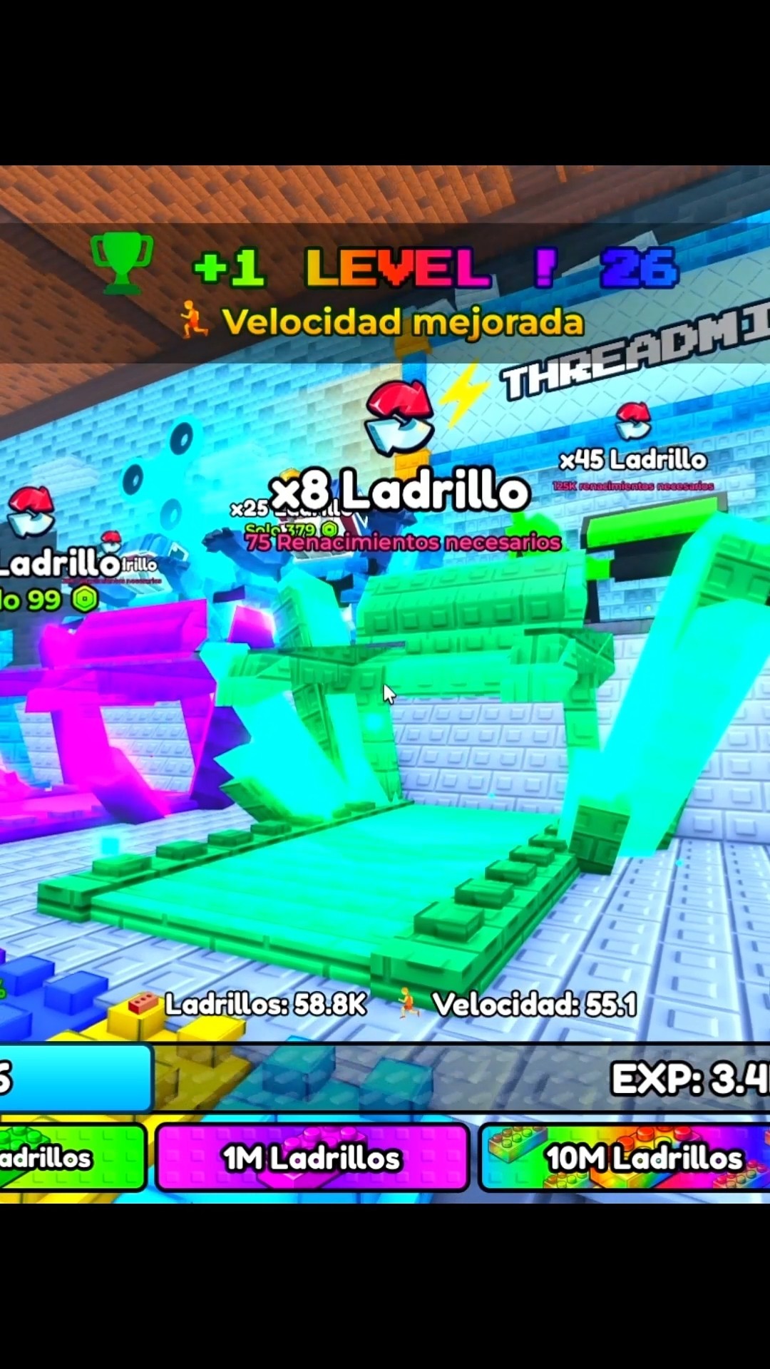 I COMPLETED THE HARDEST STAGE IN SPEED BRICK ESCAPE ROBLOX#shorts