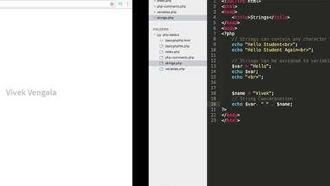 PHP Data Types - String Concatenation: PHP Basics Video Series 4
