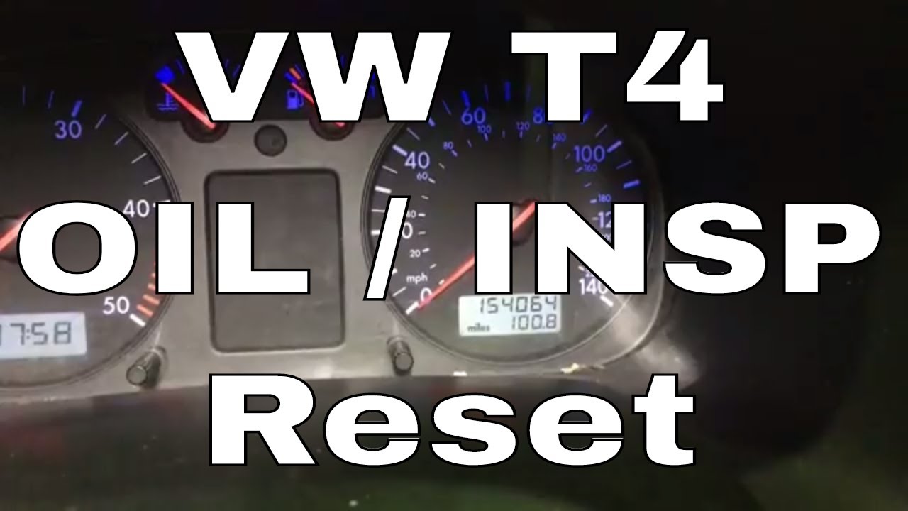 VW T4 Service Light Reset Volkswagen Transporter T4 Oil And INSP Reset YouTube