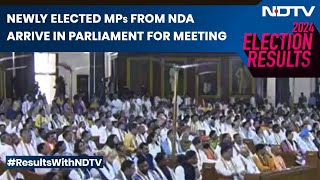 Lok Sabha Electons 2024 | Newly Elected MPs From NDA Arrive In Parliament For Meeting