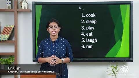 Grade 1 English Chapter 3 Class 3 Exercise part 2