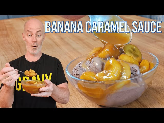 Banana Caramel Sauce | Dessert Recipes | Homemade Caramel Sauce | Easy Banana Recipe | Topping Sauce class=