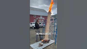This is a burning technique done in Japan to extend lifespan of wood!