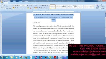 An Overview of Assessment Methods for Synchronization Stability of Grid Connected Converter