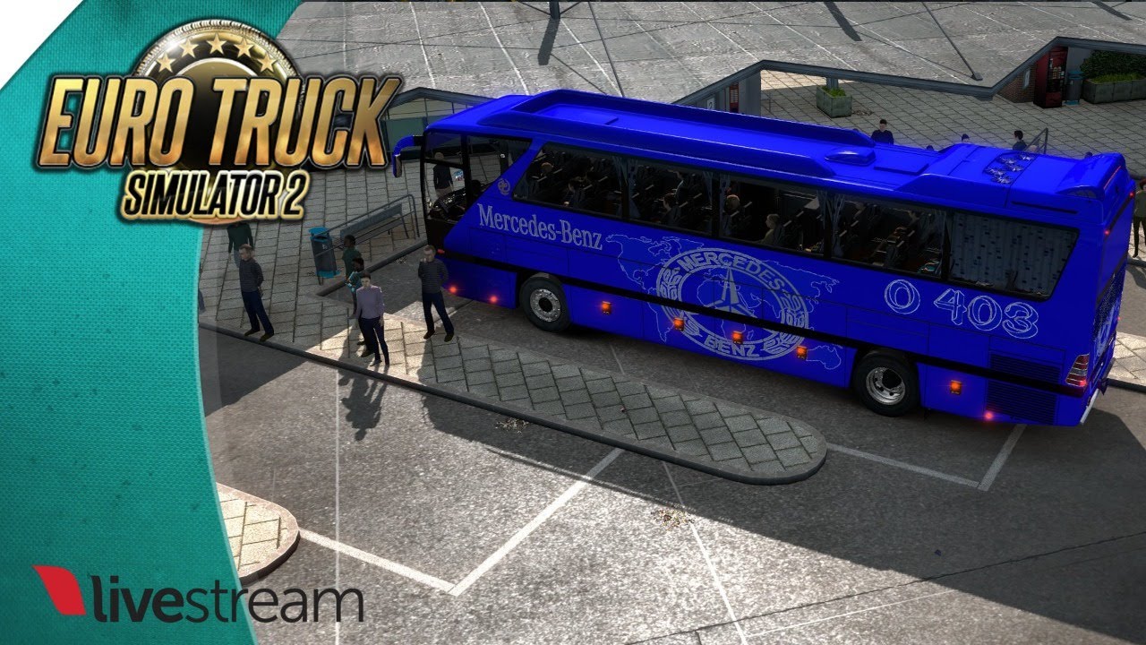 ETS2 Bus Terminal + Passenger Mod / german live - YouTube