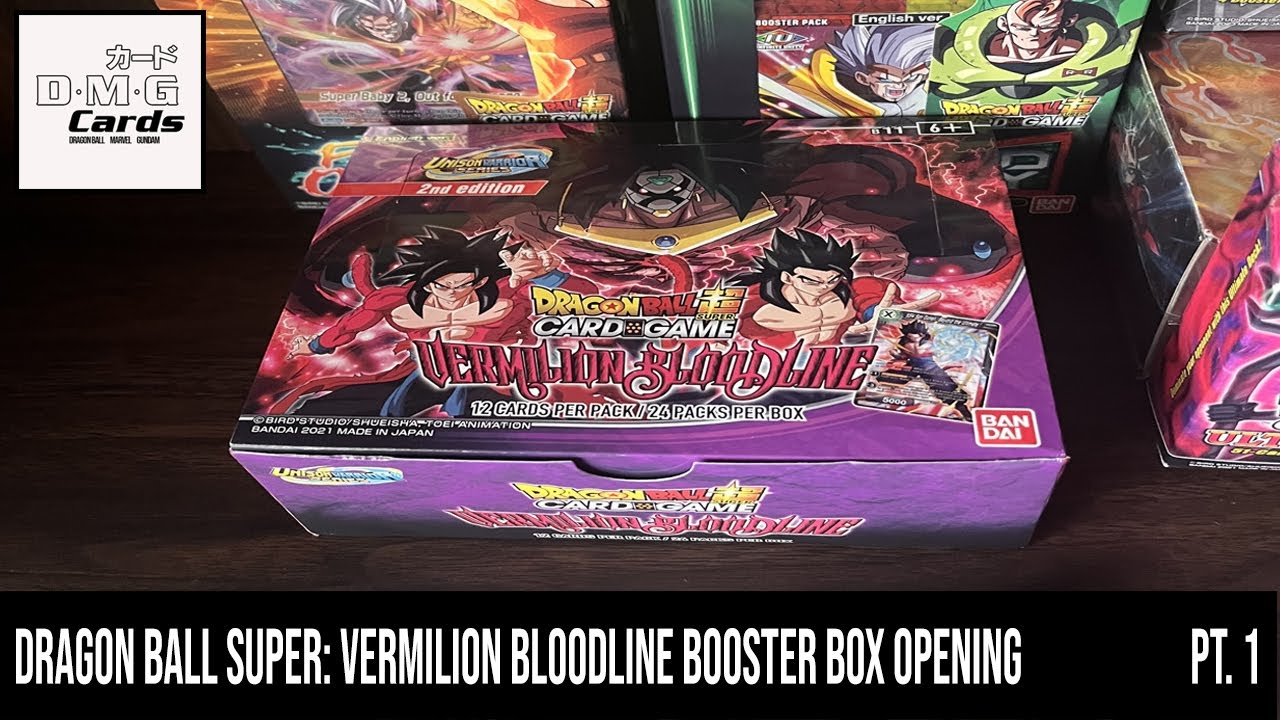 DB Super TCG Vermilion Bloodline Booster Box Opening, Pt. 1