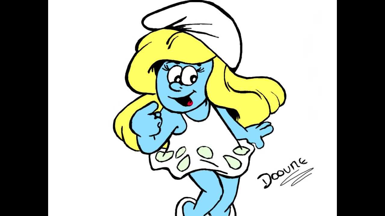 Speed Drawing: Schtroumpfette - YouTube