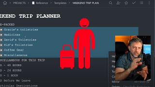 Flexible trip planning in Workflowy