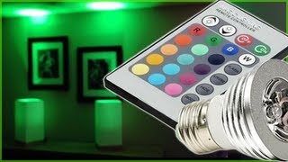 LED LIGHTS - Magic Lighting LED Light Bulb Controlled w/ Remote With 16 Different Colors And 5 Modes