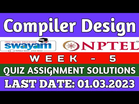 NPTEL Compiler Design WEEK 5 Quiz Assignment Solutions | Swayam 2023 | IIT Kharagpur