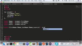 JavaScript ES6 : Object Destructuring