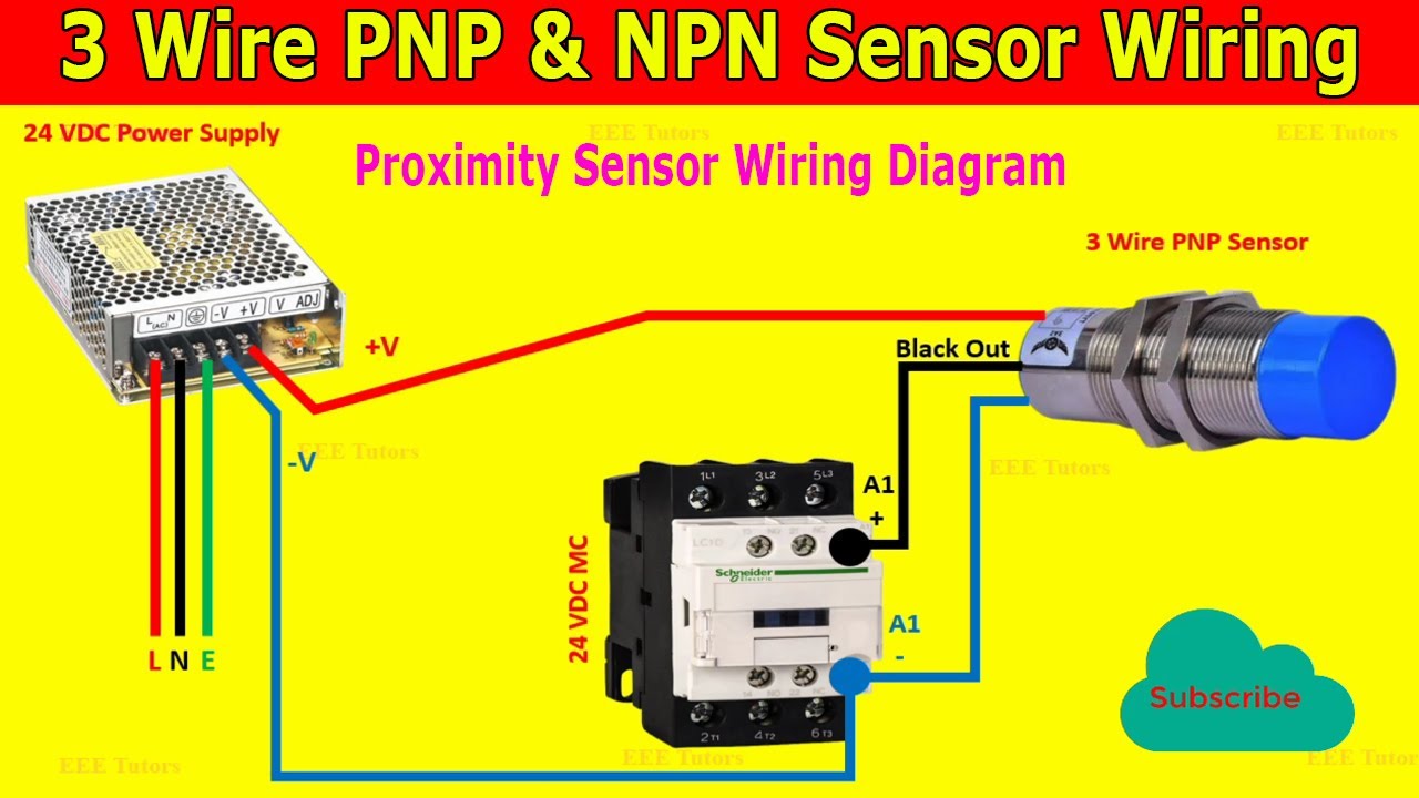 3 Wire Pnp And Npn Sensor Wiring Connection Diagram 3 Wire Proximity