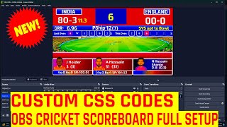 Cricket Live Scoreboard Kaise Banaye 2024 | Live Cricket Score Obs Setup |Cricket Live Software 2024 screenshot 4